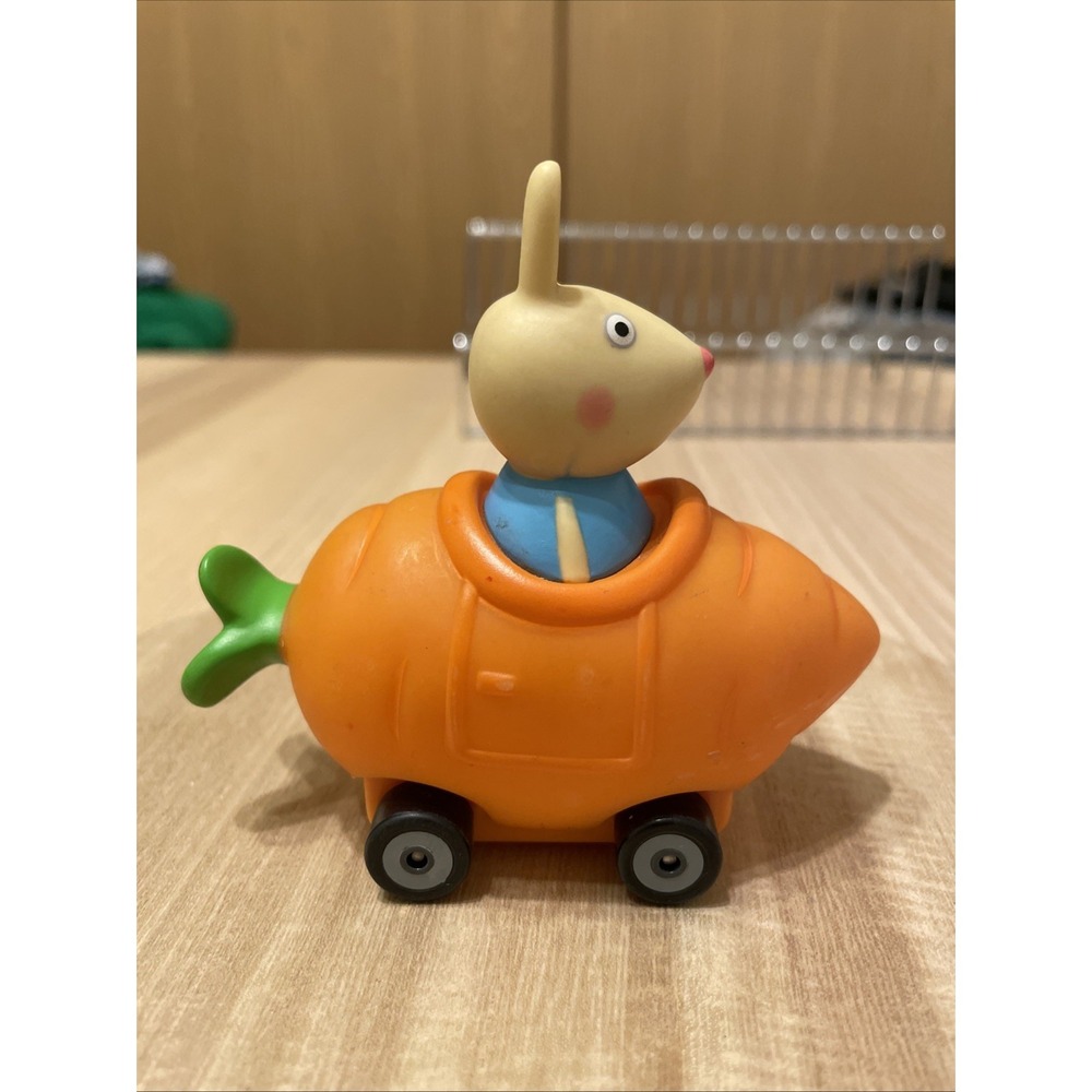 Peppa Pig Rebecca Rabbit Carrot Mini Buggy Jazwares Orange Vehicle Figure Toy